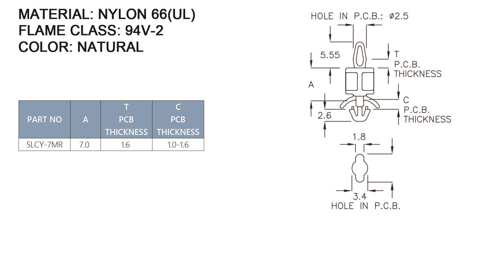 PCB Standoff SLCY-7MR